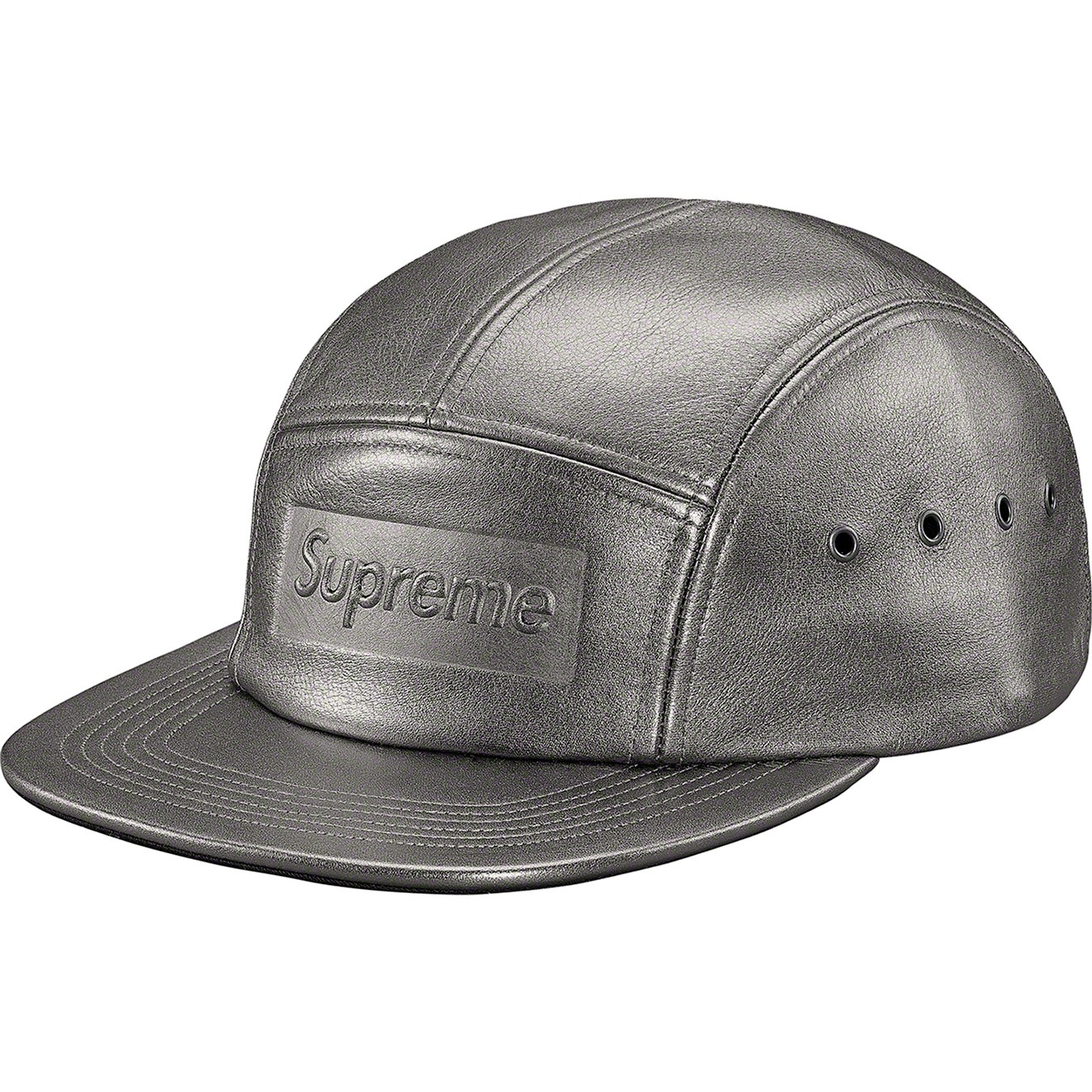 Pebbled Leather Camp Cap view 2